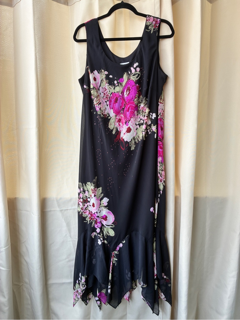 Vintage Y2K R&M Richards Woman 20W Hanky Fairy Hem Maxi Dress